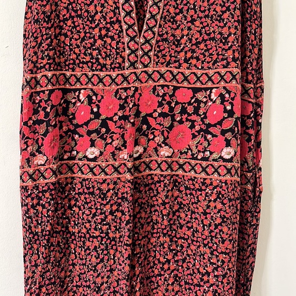 Free People Boho Floral Culotte Wide Leg Cropped Jumpsuit Size Medium - Picture 13 of 13